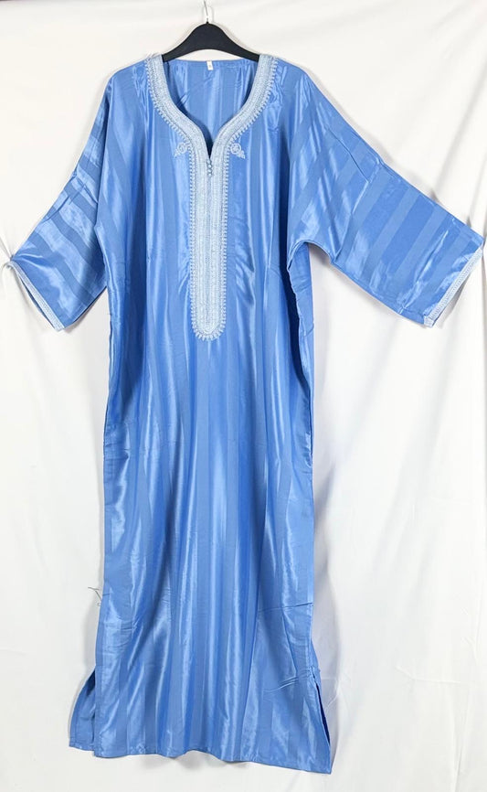 Moroccan Thobe - Sky Blue