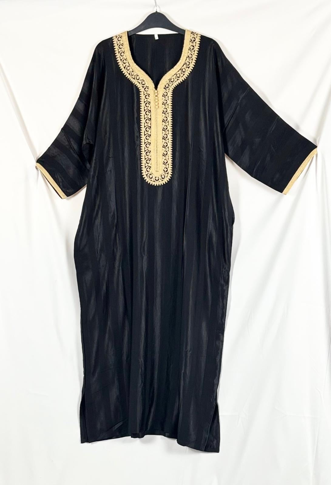 Moroccan Thobe - Black