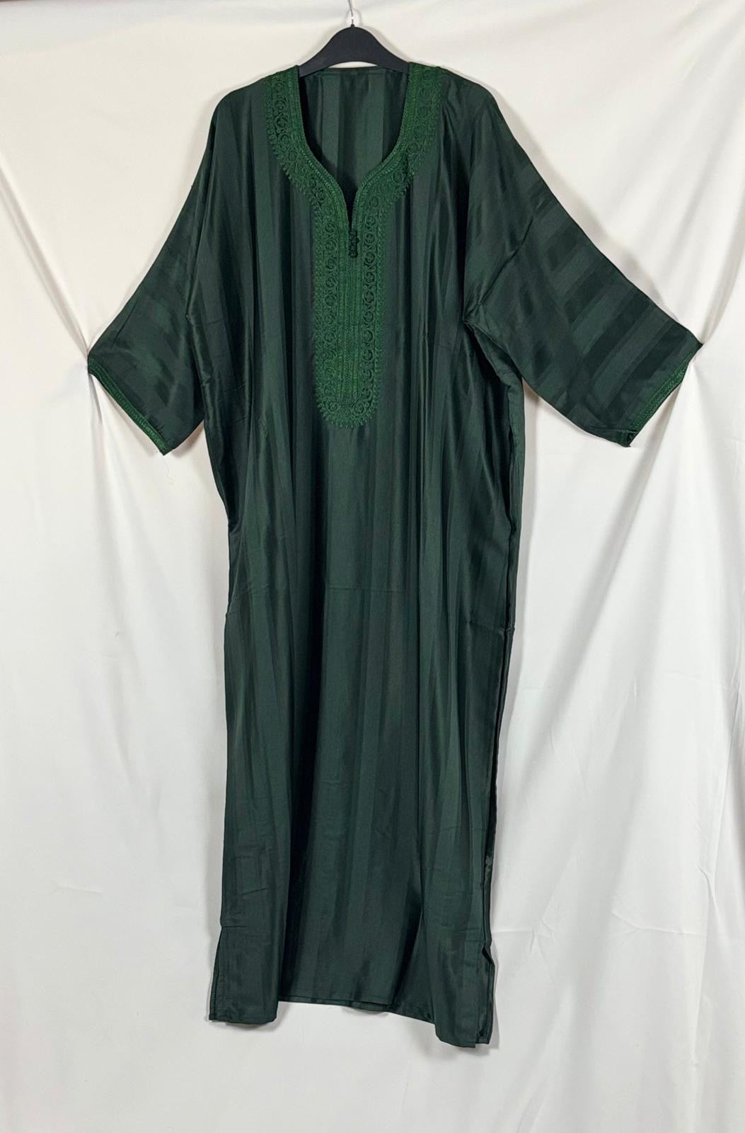 Moroccan Thobe - Emerald Green