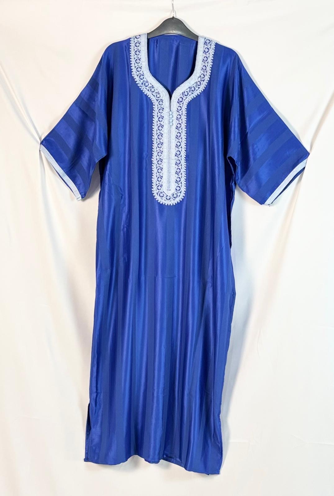 Moroccan Thobe - Royal Blue